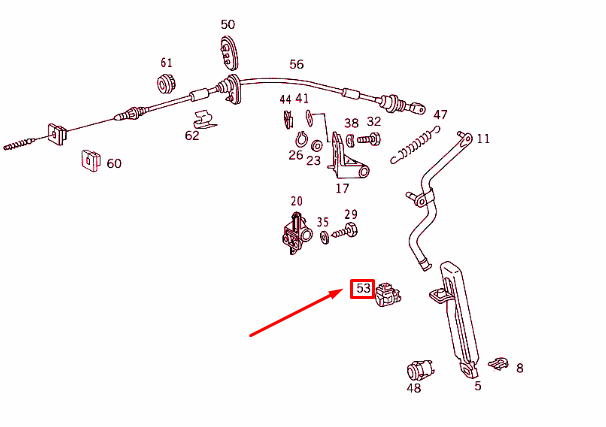 NEW MERCEDES-BENZ E W124 ACCELERATOR PEDAL KICK-DOWN SWITCH A0015456314 ORIGINAL
