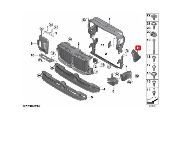 NEW BMW X7 G07 LEFT AIR BREATHER 51745A16B91 ORIGINAL