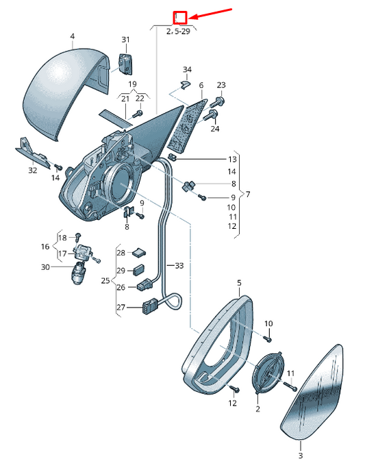 new audi e-tron ge front right side wing mirror lhd 4kl857410gt94 original