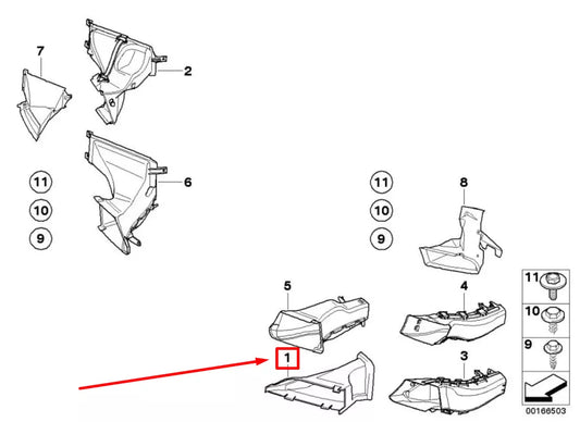 NEW BMW 3 E90 FRONT LEFT BRAKE COOLING AIR DUCT 7891379 51747891379 ORIGINAL