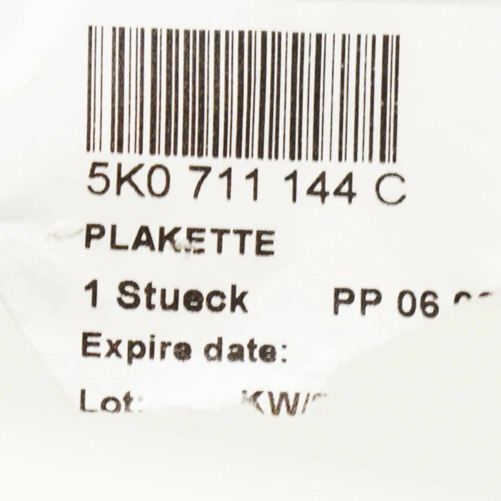 NEW VOLKSWAGEN GOLF MK7 6-SPEED GEAR KNOB BADGE 5K0711144C ORIGINAL