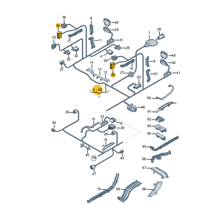 new volkswagen touareg 7p 10pin connector housing 1t0972711a original