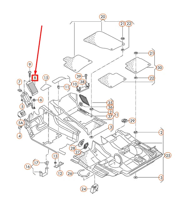 NEW AUDI Q7 4L FOOTREST PEDAL PAD COVER FOR AUTOMATIC LHD 4L1864777D4PK
