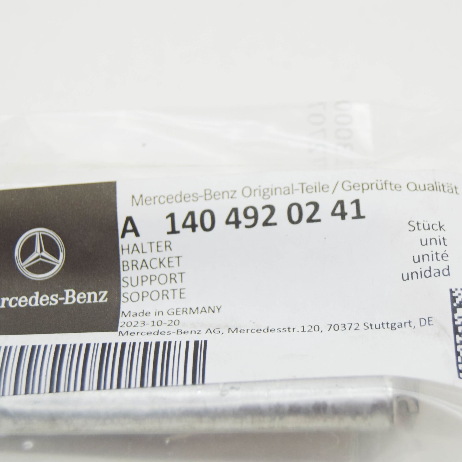 NEW MERCEDES-BENZ S W140 EXHAUST HANGER BRACKET MOUNT A1404920241 ORIGINAL