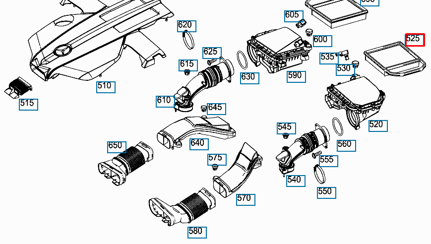 NEW MERCEDES-BENZ ML W166 ENGINE AIR FILTER A2760940504 ORIGINAL