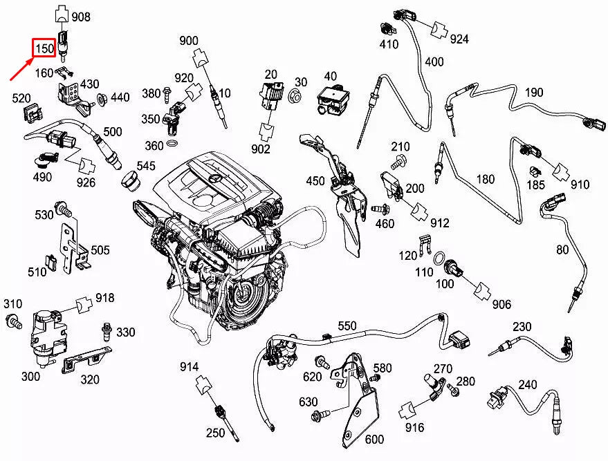 NEW MERCEDES-BENZ A W176 EXHAUST PRESSURE SENSOR A6079052300 ORIGINAL