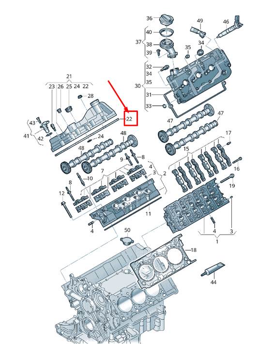 new audi a4 avant b9 cylinder head cover gasket 059103484h original