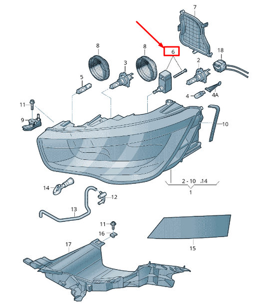 NEW AUDI Q3 8U HEADLIGHT LEVEL ADJUSTMENT RANGE CONTROL MOTOR 8X0941293 ORIGINAL