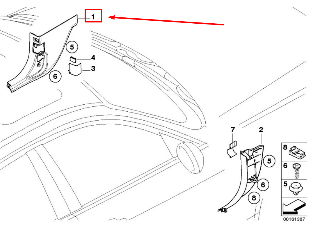 new bmw 3 e90 front left lateral trim panel 51437144533 7144533 original