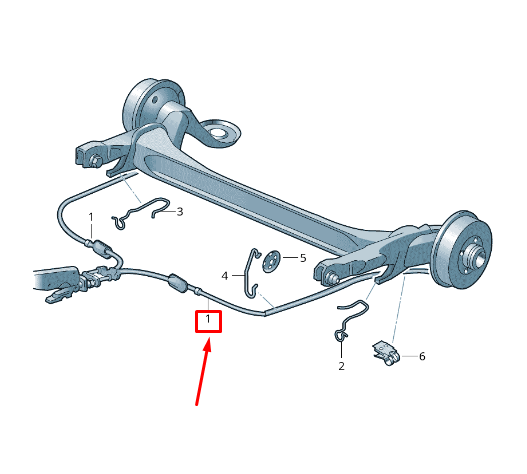 new skoda kamiq rear brake cable 2q0609721n original