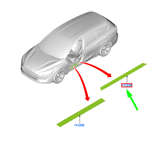 new ford focus mk4 front door scuff plate 2334144 4m51-a132k14-ab original