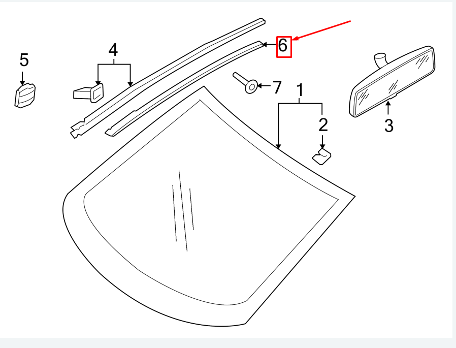 new vw golf vi 5k mk6 front left windshield retaining strip 1k0854541b original