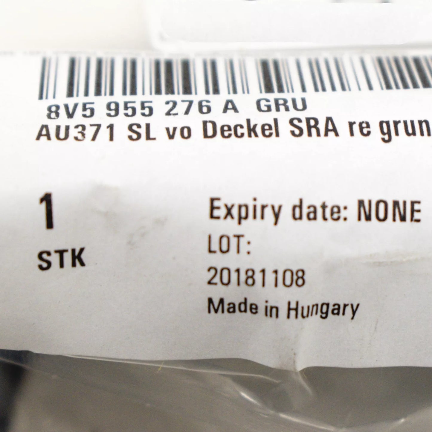 NEW AUDI A3 8V RIGHT HEADLIGHT WASHER COVER CAP 8V5955276AGRU 2015 ORIGINAL