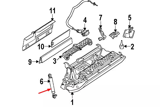 NEW BMW 7 E65 GLOVE BOX DAMPER 51167002385 7002385 2006 ORIGINAL