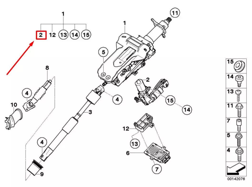NEW BMW 7 E65,E66,E67 STEERING WHEEL ADJUSTER MOTOR 67646912120 6912120 ORIGINAL