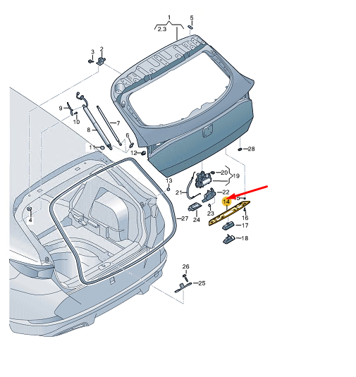 new cupra formentor rear lid adapter 5ff8273354pk original