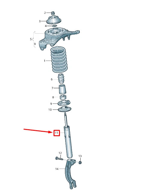 NEW AUDI A4 AVANT B8 FRONT SHOCK ABSORBER 8K0413031CK ORIGINAL