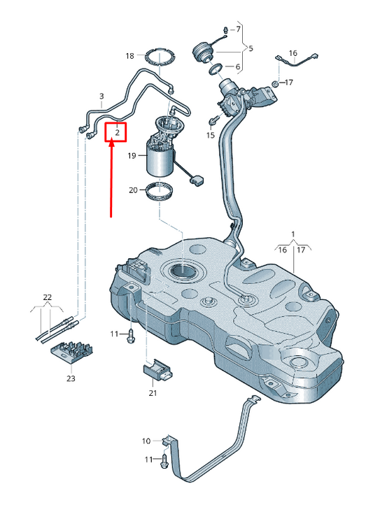 new vw t-cross c1 fuel return line 2q0201294 original