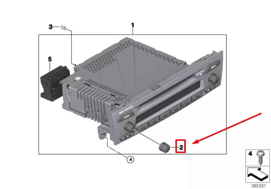NEW BMW 3 E90 RADIO ROTARY KNOB 6949275 65126949275 ORIGINAL
