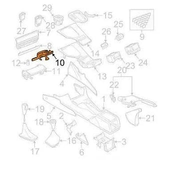 NEW BMW 5 E39 CUP HOLDERS 51168190206 ORIGINAL