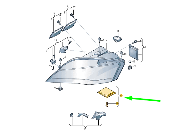 NEW AUDI R8 42 DAY DRIVING LIGHT CONTROL UNIT 420907472F ORIGINAL