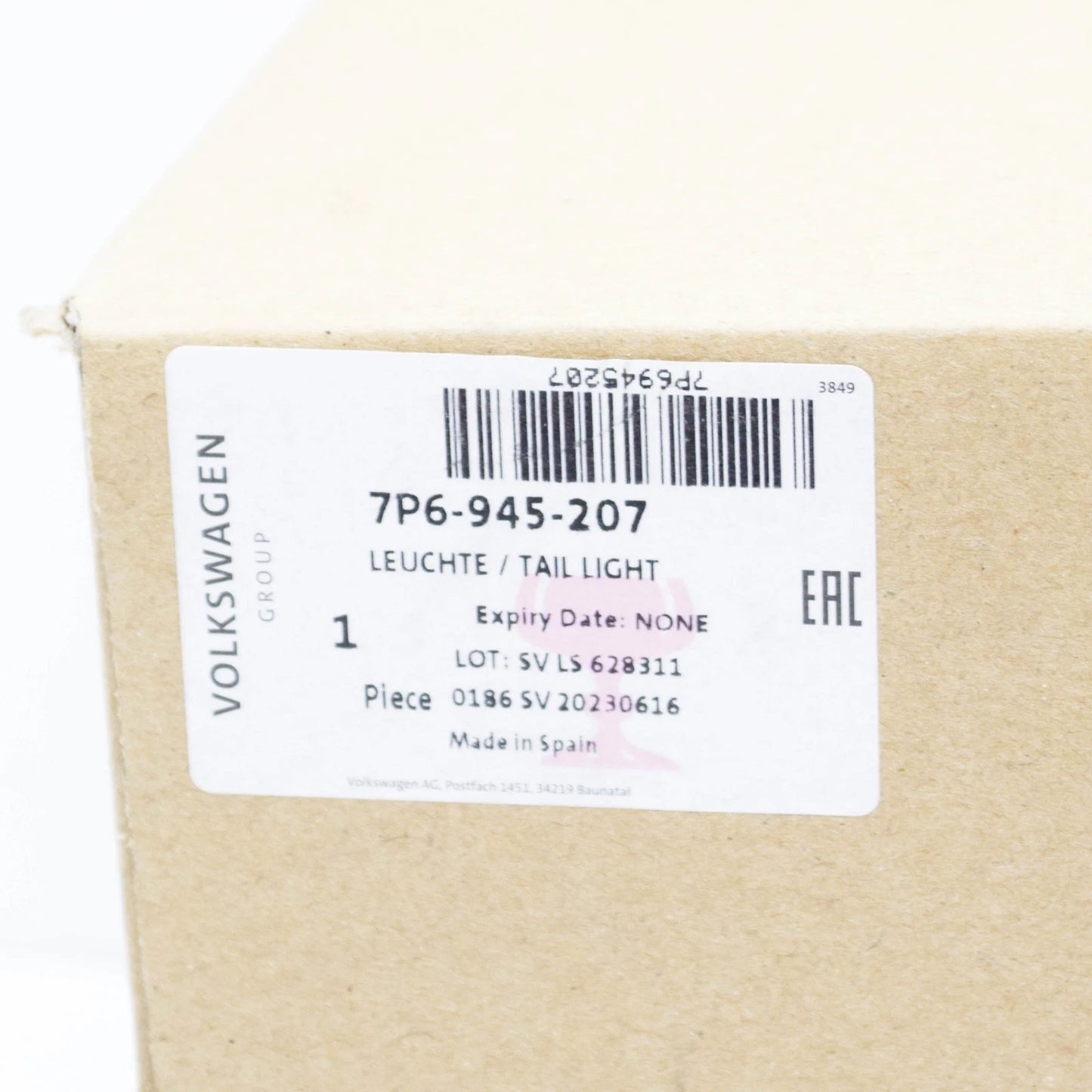NEW VW TOUAREG 7P REAR LEFT OUTER TAILLIGHT 7P6945207 ORIGINAL