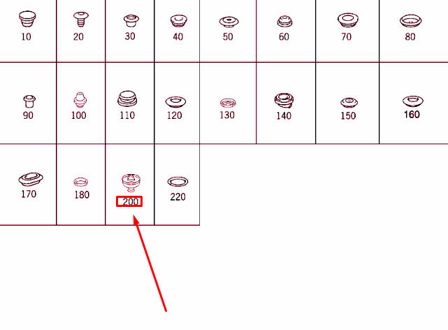 NEW MERCEDES-BENZ CLK C208 JACK SUPPORT PLUG A1709970286 ORIGINAL