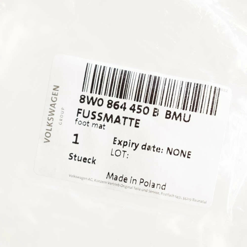 NEW AUDI A4 AVANT B9 VELOUR BLACK REAR FLOOR MAT SET 8W0864450BBMU