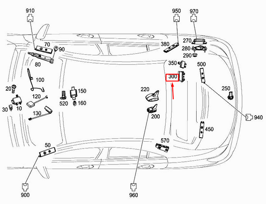 new mercedes-benz glc x253 telephone antenna a2059051205 original