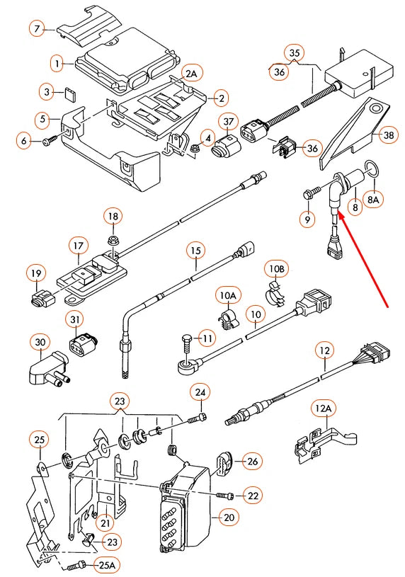 NEW AUDI A4 B7 CRANKSHAFT POSITION SENSOR 06A906433G