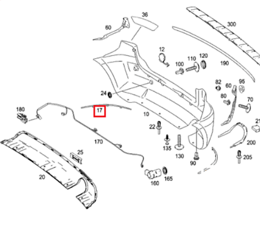 NEW MB B W245 REAR RIGHT BUMPER CHROME MOULDING TRIM A1698851674 ORIGINAL