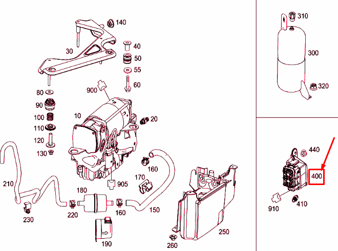 NEW MB E S212 COMPRESSOR REAR END CENTER ASSEMBLY VALVE UNIT A2123200758