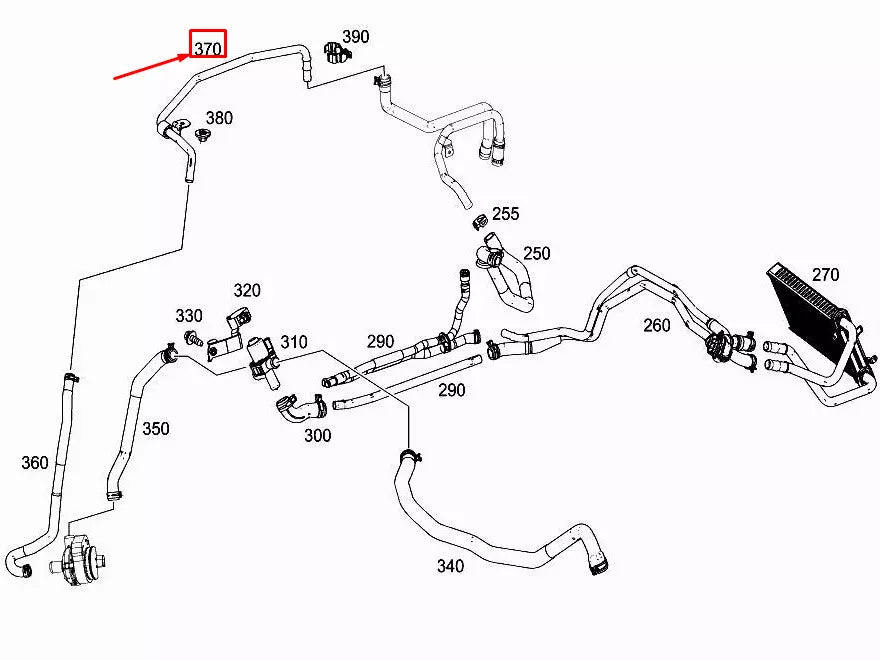 NEW MERCEDES-BENZ CLS C257 ENGINE HEATING ELEMENT LINE A2535060800 ORIGINAL