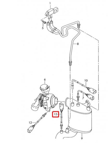 new volkswagen passat b7 exhaust temperature sensor 03l906088cj 2.0tdi original