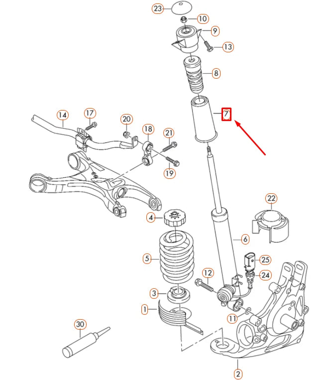 NEW AUDI A4 B8 REAR SHOCK ABSORBER PROTECTIVE SLEEVE 4B0512137B ORIGINAL