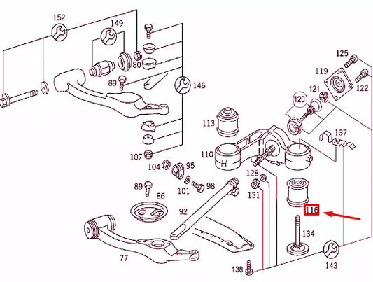 NEW MERCEDES-BENZ S W126 FRONT CONTROL ARM BUSHING A1263333314 ORIGINAL