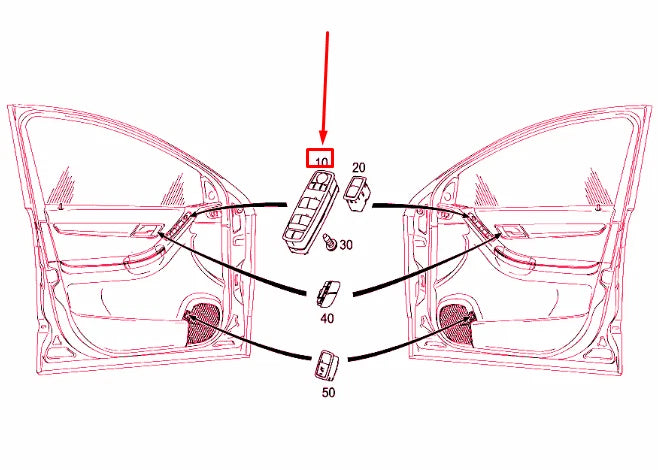 NEW MB R W251 FRONT LEFT DOOR WINDOW CONTROL SWITCH LHD A25183005909051 ORIGINAL