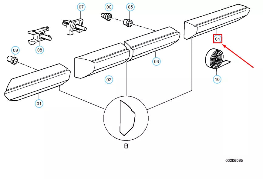NEW BMW 3 E30 REAR LEFT FENDER MOULDING 51131965105 1965105 ORIGINAL