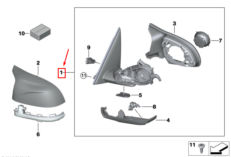 new bmw x3 m f97 front left side wing mirror 51168078733 original