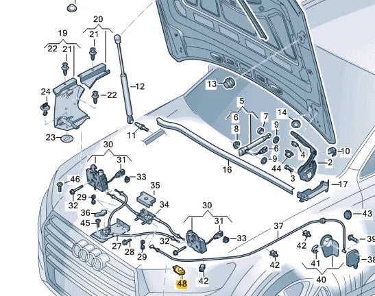 NEW AUDI Q7 4M FRONT RIGHT HEADLIGHT MOUNTING 4M0806584