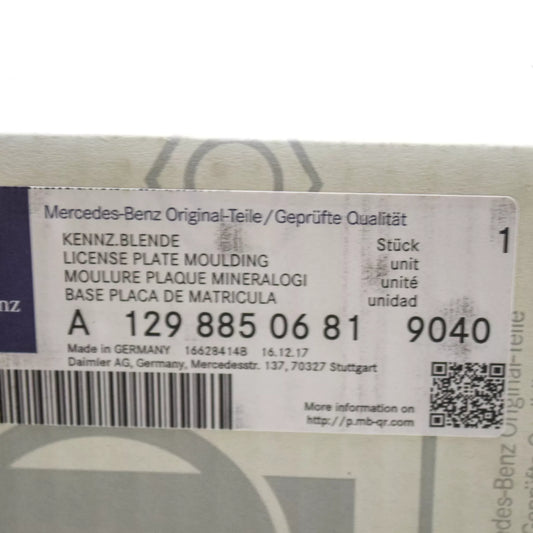 NEW MERCEDES-BENZ SL R129 FRONT LICENSE PLATE HOLDER A12988506819040 ORIGINAL