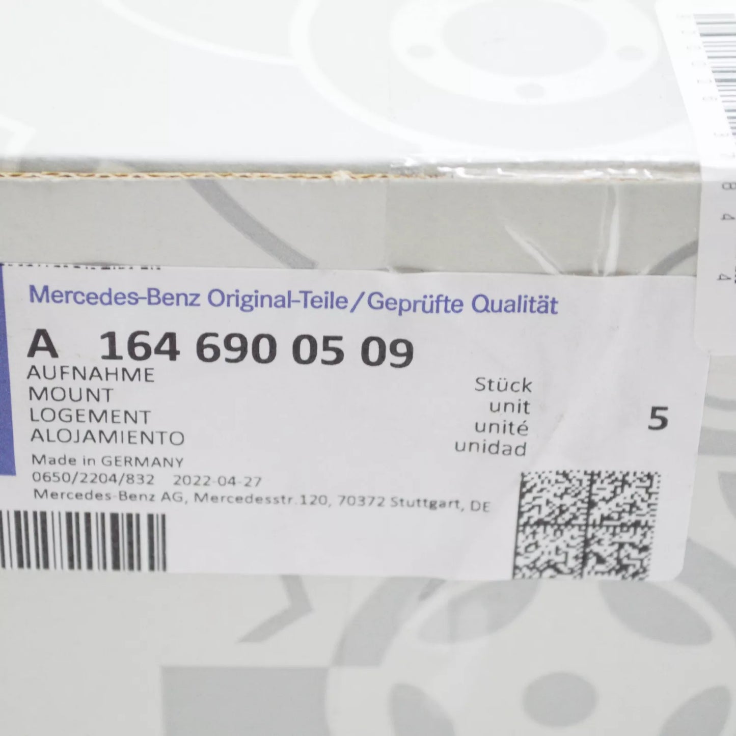 NEW MERCEDES-BENZ ML W164 JACK TAKE-UP DEVICE FIXTURE A1646900509 ORIGINAL