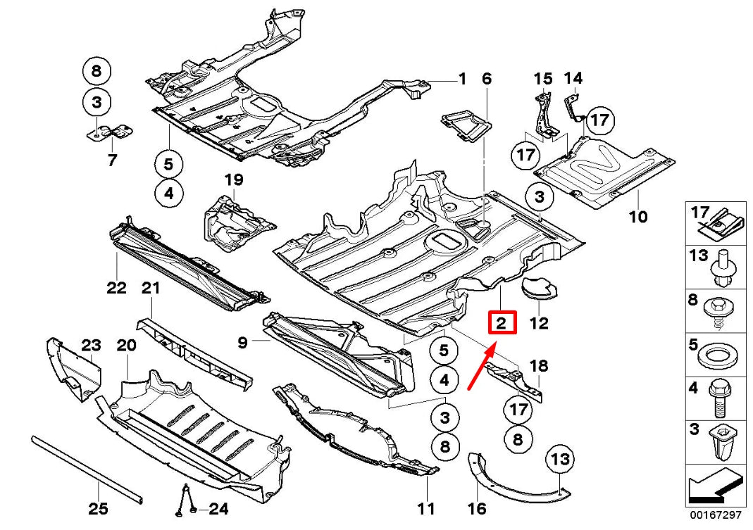 NEW BMW 3 E90 FRONT ENGINE SPLASH SHIELD 51757205471 7205471 ORIGINAL