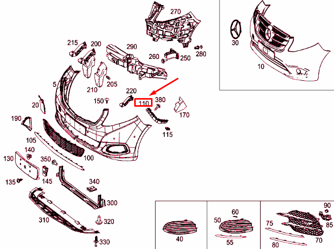 NEW MERCEDES-BENZ VITO W447 FRONT LEFT BUMPER MOUNTING RAIL A4478800612 ORIGINAL