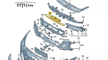 NEW AUDI E-TRON GT FRONT BUMPER FOAM STRIP 4J3807550A ORIGINAL