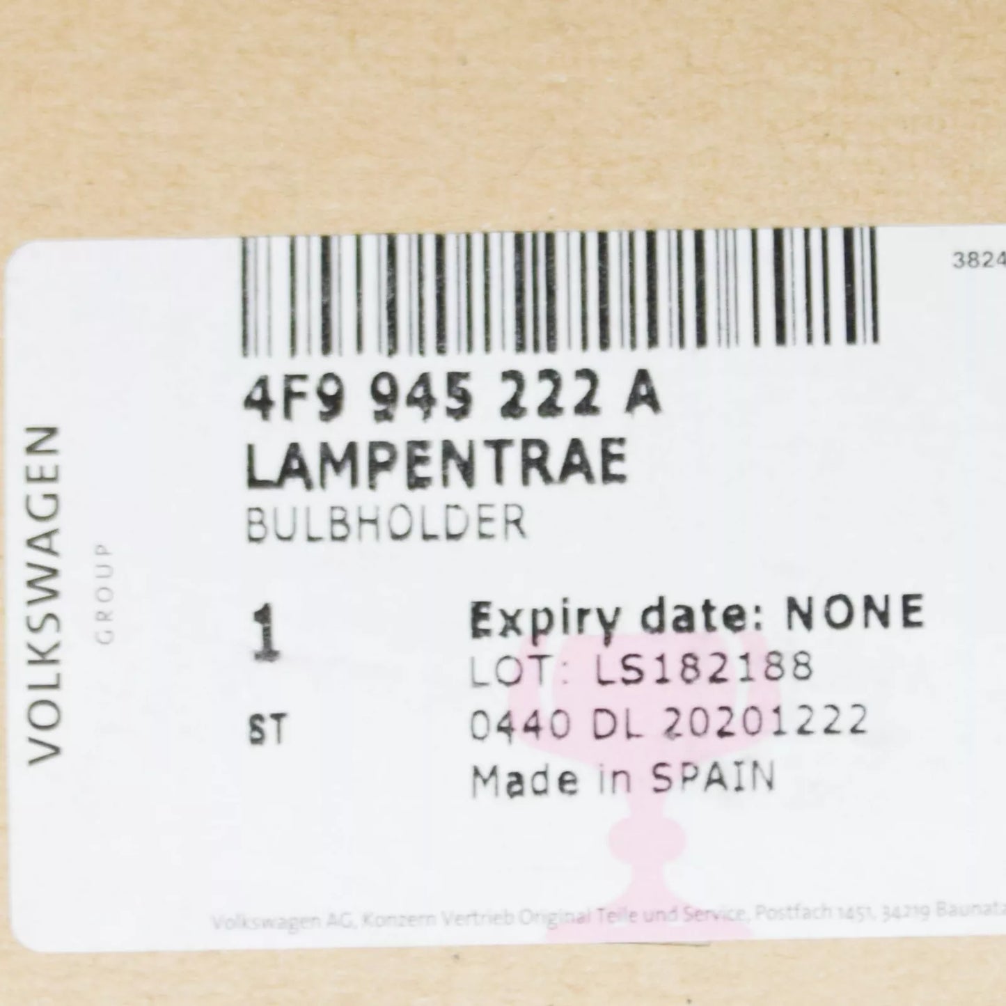 NEW AUDI A6 AVANT RIGHT REAR INNER LED LIGHT BULB HOLDER 4F9945222A