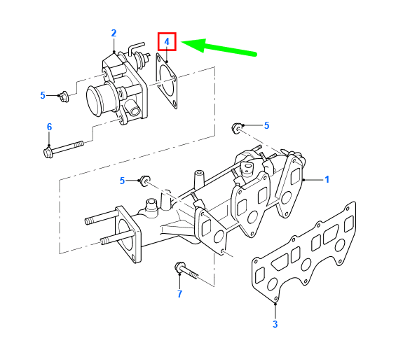new ford ranger mk2 throttle body gasket 6m34-9l437-aa 1449122 original
