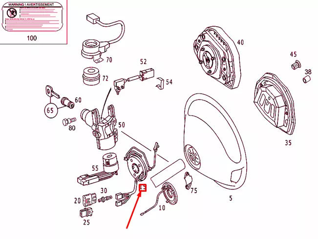 NEW MERCEDES-BENZ SPRINTER 903 STEERING WHEEL CONTACT PIECE A9014600149 ORIGINAL