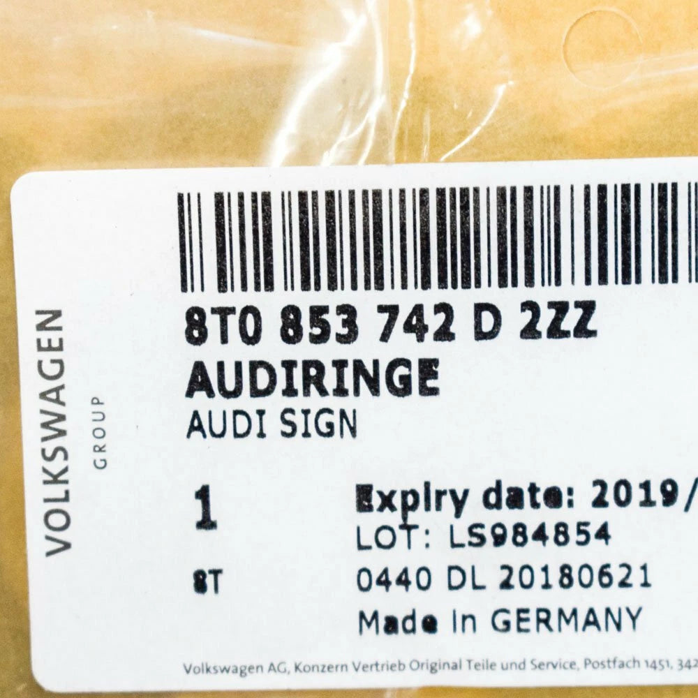 NEW AUDI A4 REAR TAILGATE EMBLEM BADGE B8 SEDAN 8T0853742D2ZZ 2014 ORIGINAL