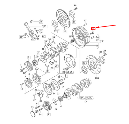new audi a4 b6 clutch flywheel bolt n90705901 original